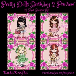 Pretty Doll Birthday Bumper Kit 2