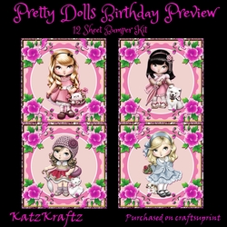 Pretty Doll Birthday Bumper Kit 1