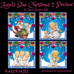 Angels Blue Christmas Bumper Kit 2