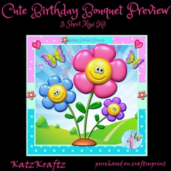 Cute Birthday Bouquet Mini Kit