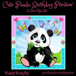 Cute Panda Birthday Mini kit