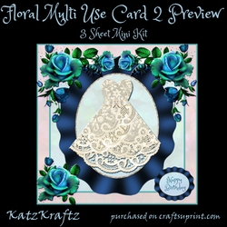 Floral Multi Use Card 2 Mini kit