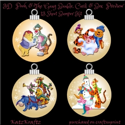 3D Pooh & the Gang Bauble, Card & Box Bumper Kit