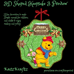 3D Shaped Keepsake Christmas Decoration 3