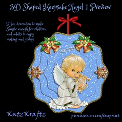 3D Shaped Keepsake Christmas Angel Decoration 1