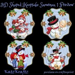 3D Shaped Keepsake Snowman 1 Bumper kit