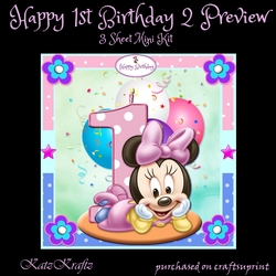 Happy 1st Birthday 2 Mini Kit