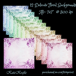 12 Delicate Floral Backgrounds