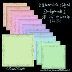 12 Decorative Edged Backgrounds 2