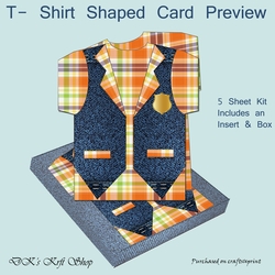 T-Shirt Shaped Card Front & box