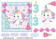 Cute Little Unicorn Third Birthday 3