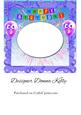 Purple Pink or Blue Age Birthday Insert