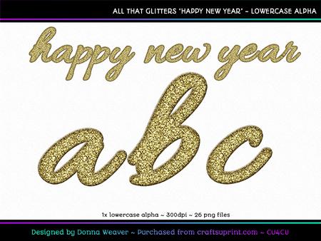 Happy New Year Lowercase Alpha