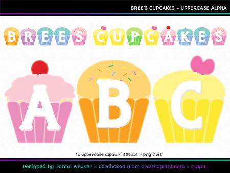 Bree's Cupcakes Uppercase Alpha