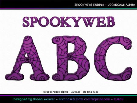 Spookyweb Purple Uppercase Alpha