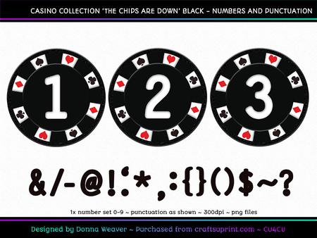 The Chips Are Down Black Numbers and Punctuation