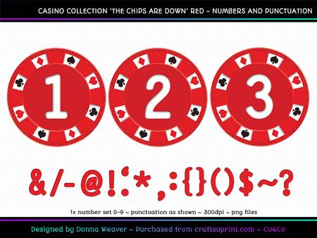 The Chips Are Down Red Numbers and Punctuation