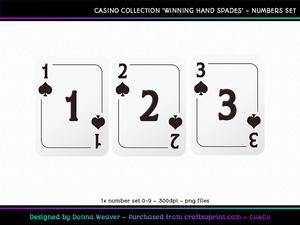Winning Hand Spades Numbers