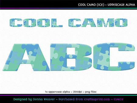 Cool Camo Ice Uppercase Alpha