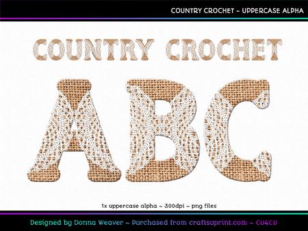 Country Crochet Uppercase Alpha