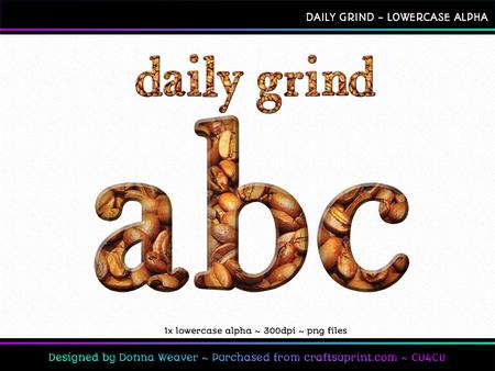Daily Grind Lowercase Alpha