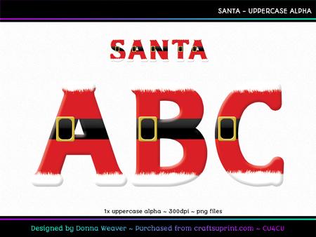 Santa Uppercase Alpha