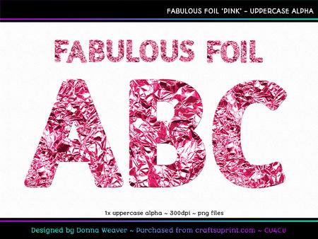 Fabulous Foil Pink Uppercase Alpha