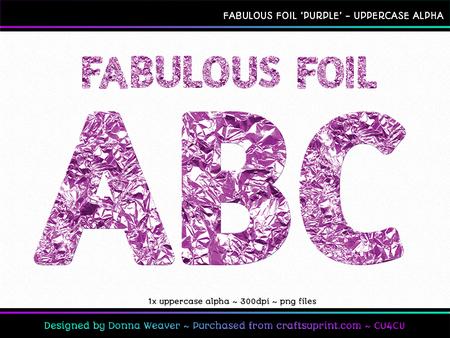 Fabulous Foil Purple Uppercase Alpha