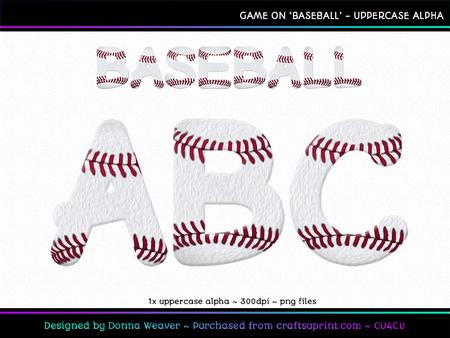 Cu4cu Game on Baseball Uppercase Alpha