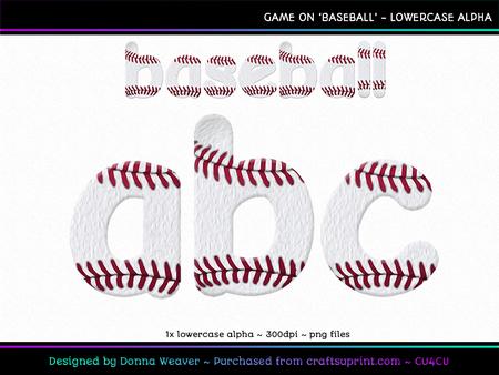 Cu4cu Game on Baseball Lowercase Alpha