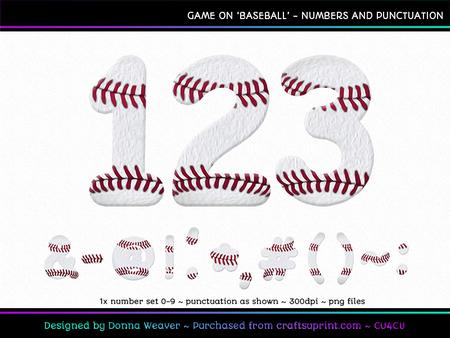 Cu4cu Game on Baseball Numbers and Punctuation