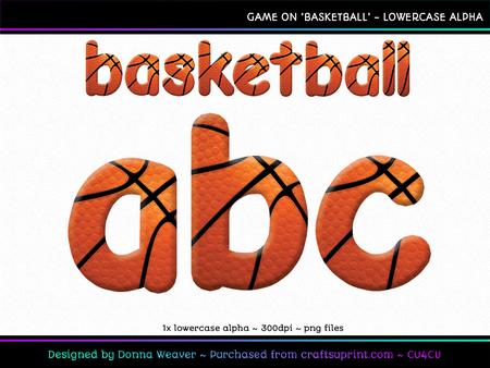 Cu4cu Game on Basketball Lowercase Alpha