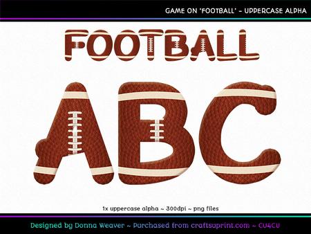 Cu4cu Game on Football Uppercase Alpha