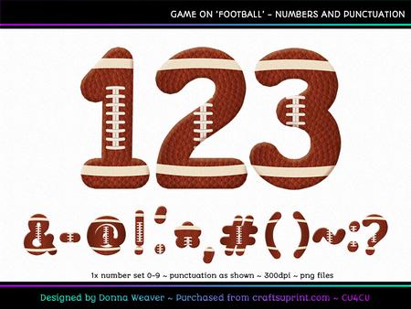 Cu4cu Game on Football Numbers and Punctuation