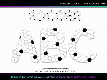 Cu4cu Game on Soccer Uppercase Alpha