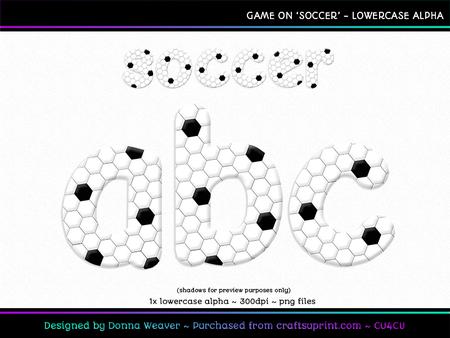 Cu4cu Game on Soccer Lowercase Alpha