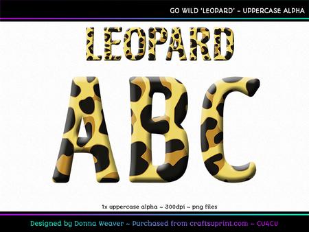 Cu4cu Go Wild Leopard Uppercase Alpha