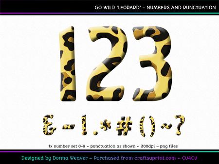 Cu4cu Go Wild Leopard Numbers and Punctuation