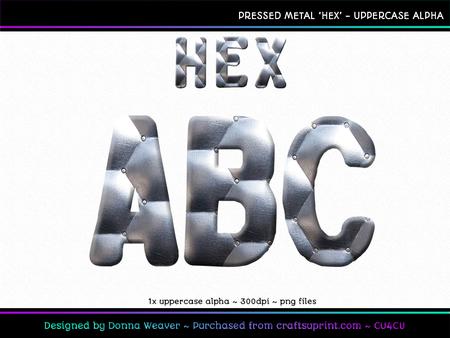 Cu4cu Pressed Metal Hex Uppercase Alpha