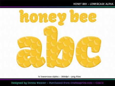 Cu4cu Honey Bee Lowercase Alpha