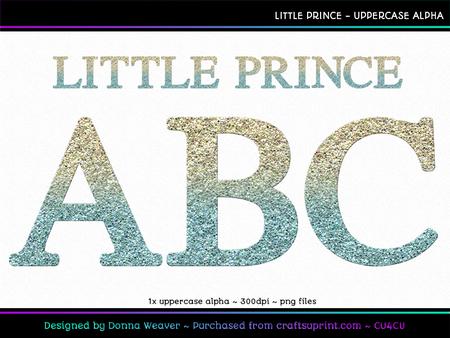 Cu4cu Little Prince Uppercase Alpha