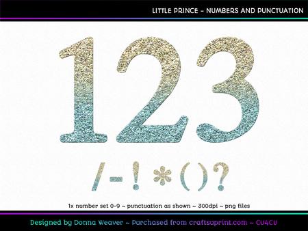 Cu4cu Little Prince Numbers and Punctuation