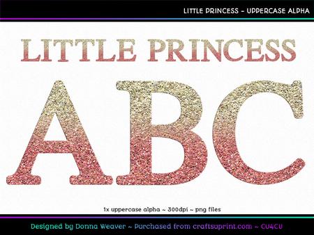 Cu4cu Little Princess Uppercase Alpha