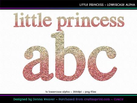 Cu4cu Little Princess Lowercase Alpha