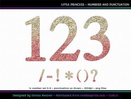 Cu4cu Little Princess Numbers and Punctuation