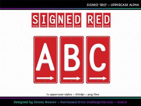 Cu4cu Signed Red Uppercase Alpha