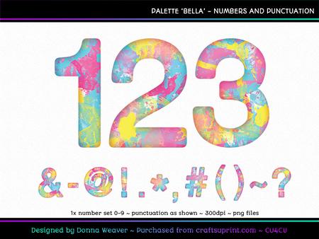Cu4cu Palette 'bella' Numbers and Punctuation