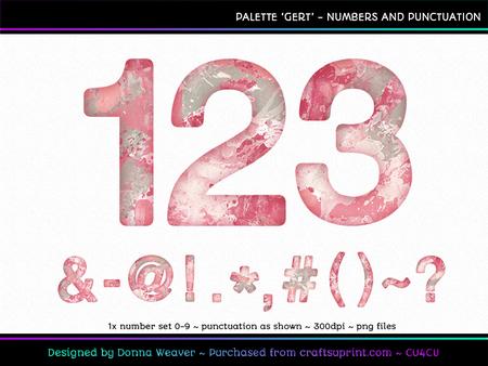 Cu4cu Palette 'gert' Numbers and Punctuation