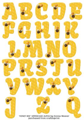 Honeybee Uppercase Alphabet Alpha Sheet
