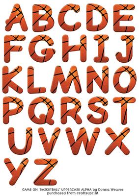 Game on Basketball Uppercase Alphabet Sheet